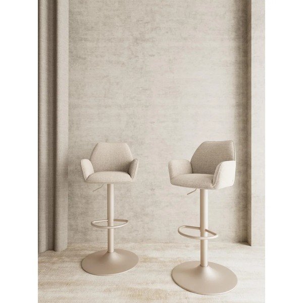 Bēšs polsterēts bāra krēsls (sēdekļa augstums 64 cm) Glenda – Actona-image-1