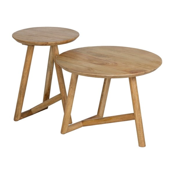 Dabīga toņa mango masīvkoka apaļš žurnālgaldiņš ø 60 cm Mao – Ixia-image-2