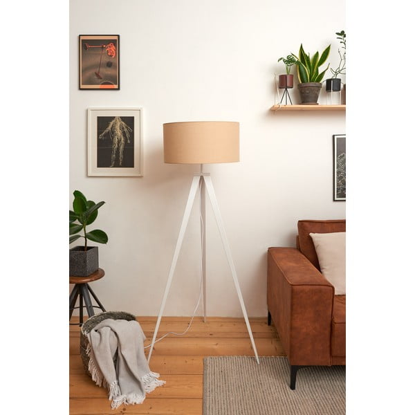 Bēša stāvlampa ar baltām metāla kājām Bonami Essentials Kiki-image-4
