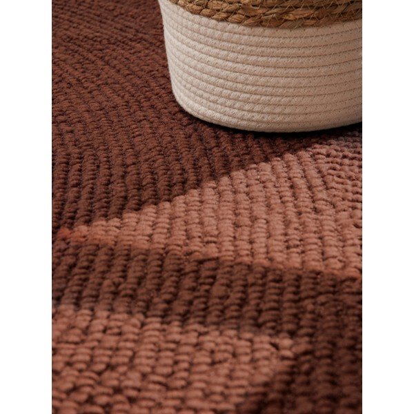 Ķieģeļu sarkans ar rokām darināts vilnas paklājs 120x180 cm Calmio – Hanse Home-image-4