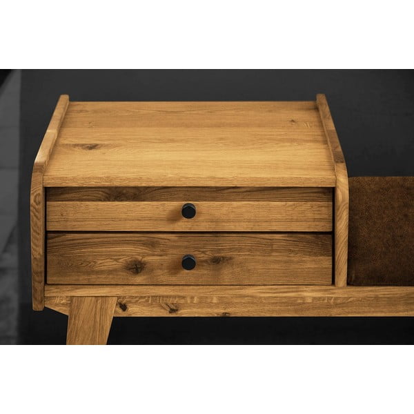 Ozolkoka sols ar atvilktnēm un oranžu sēdekli Retro – The Beds-image-4