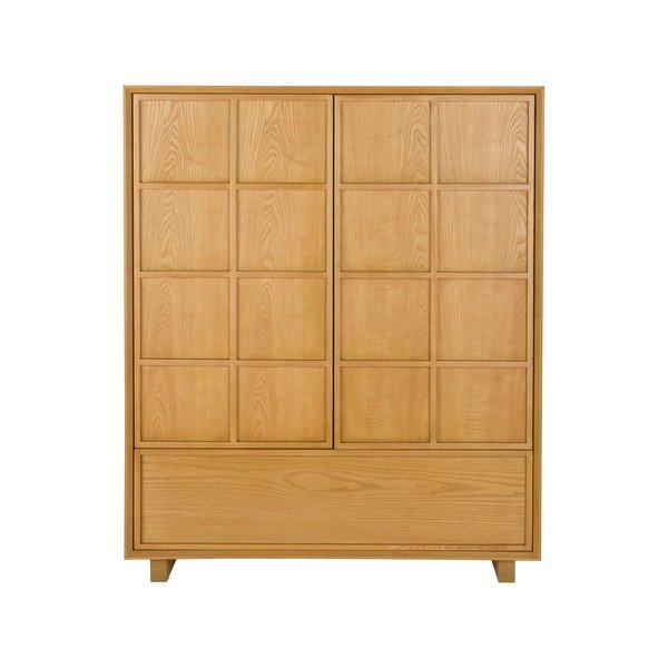 Dabīga toņa oša masīvkoka skapītis 100x120x45 cm Raster – Zuiver