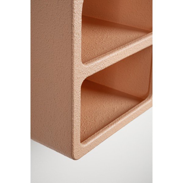 Terakotas oranžs daudzlīmeņu sienas plaukts 40 cm Creamy – Bizzotto-image-2