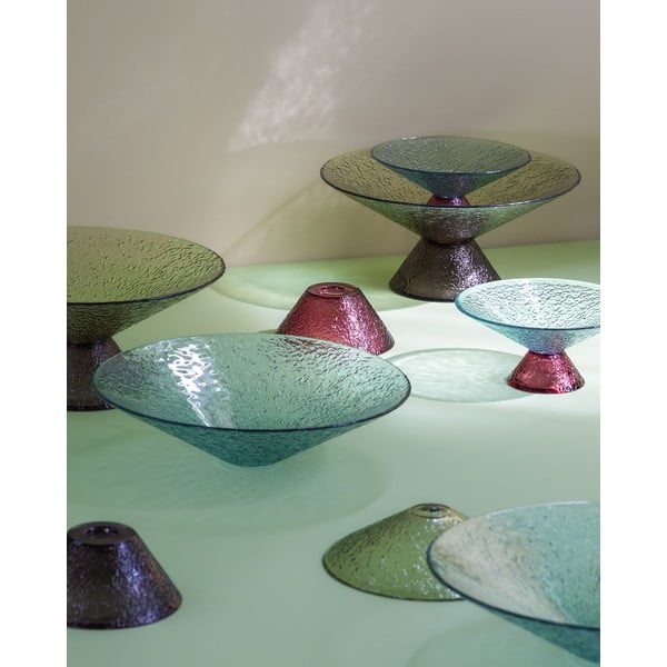 Sarkana/zila augļu stikla bļoda ø 15 cm Bonbon – Hübsch-image-2