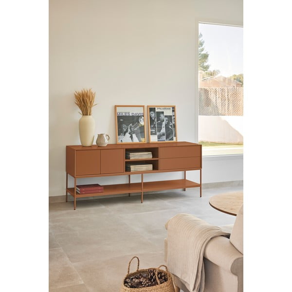 Melns TV galdiņš 175x74x45 cm Platt – Teulat-image-1