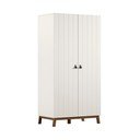 Bēšs bērnu drēbju skapis 99x196x58 cm Sezane – Vipack