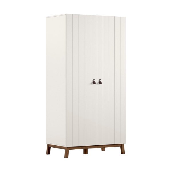 Bēšs bērnu drēbju skapis 99x196x58 cm Sezane – Vipack