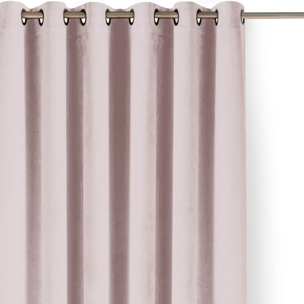 Gaiši rozā samta daļēji gaismu necaurlaidīgs aizkars 140x300 cm Velto – Filumi