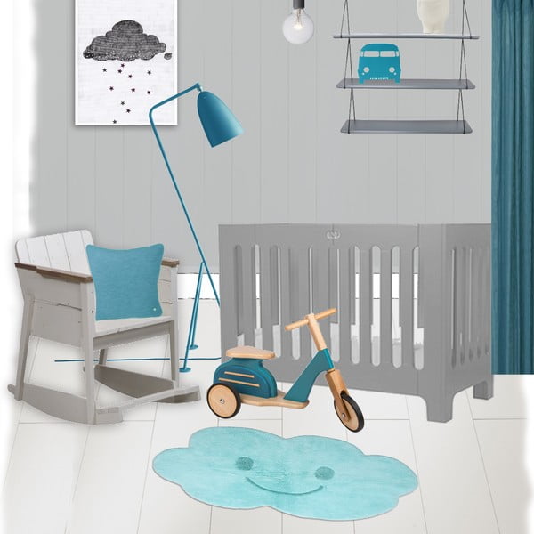 Zils bērnu paklājs Nattiot Nimbus, 75 x 115 cm-image-3