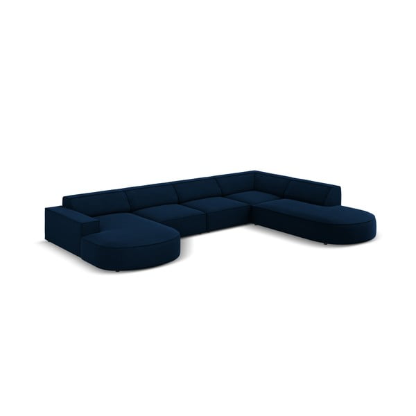 Zils samta stūra dīvāns (labais stūris) Jodie – Micadoni Home-image-3