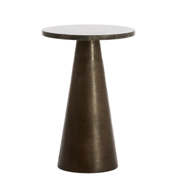 Apaļš sānu galdiņš ar marmora virsmu ø 29 cm Ynez – Light & Living