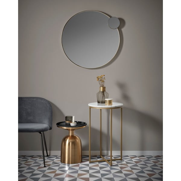 Sānu galdiņš zelta krāsā Kave Home Physic, ø 37 cm-image-1