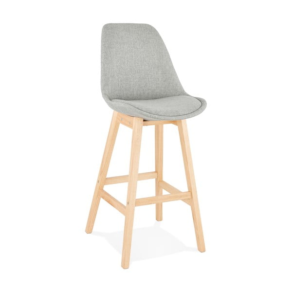 Pelēks bāra krēsls Kokoon QOOP, sēdekļa augstums 75 cm