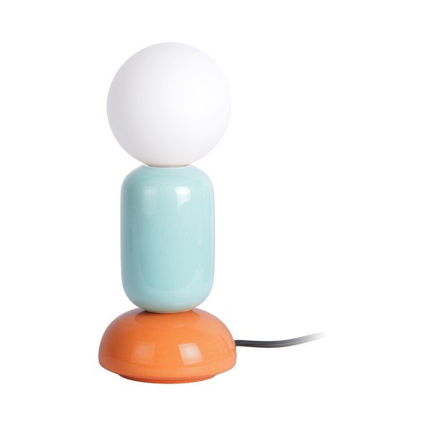 Piparmētru zaļa/oranža keramikas galda lampa (augstums 27 cm) Firenze Tube – Leitmotiv