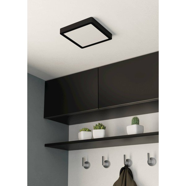 Melna LED griestu lampa 21x21 cm FUEVA 5 – EGLO-image-1