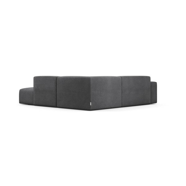 Antracīta pelēks velveta stūra dīvāns Marie Claire Home Karen, 260 cm, labais stūris-image-4