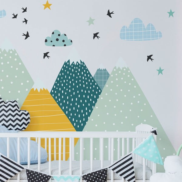 Sienas uzlīme Ambiance Giant Kid Sticker Scandinavian Mountains Ziska-image-4
