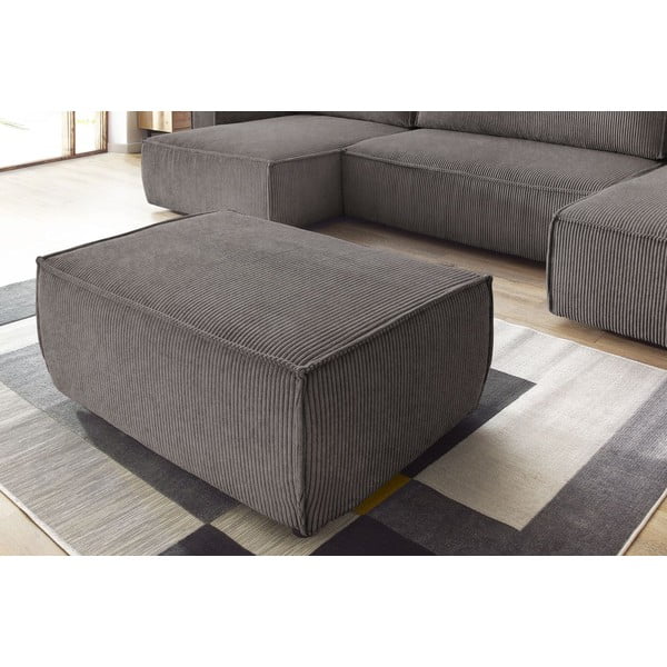 Pelēkbrūns velveta kāju soliņš Nihad – Bobochic Paris-image-4