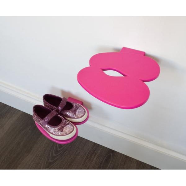 J-ME Bērnu apavu plaukts Footprint, rozā krāsā