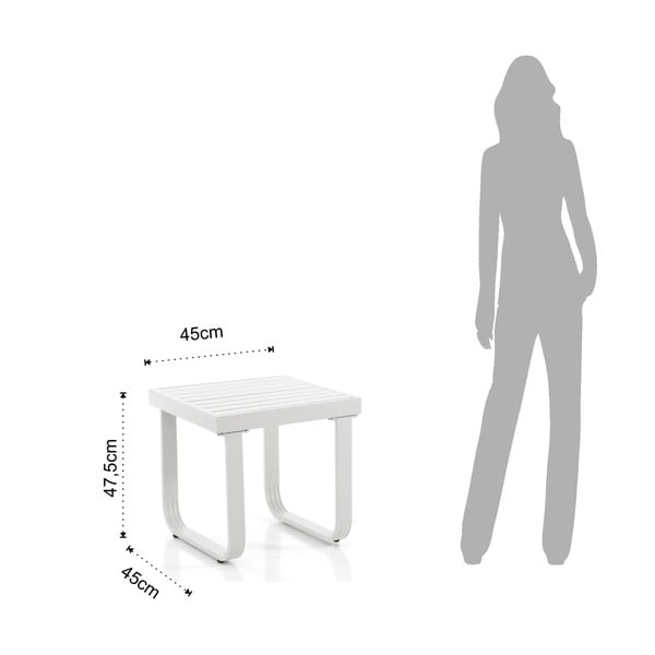 Alumīnija sānu galdiņš 47.5x47.5 cm Ischia – Tomasucci-image-1