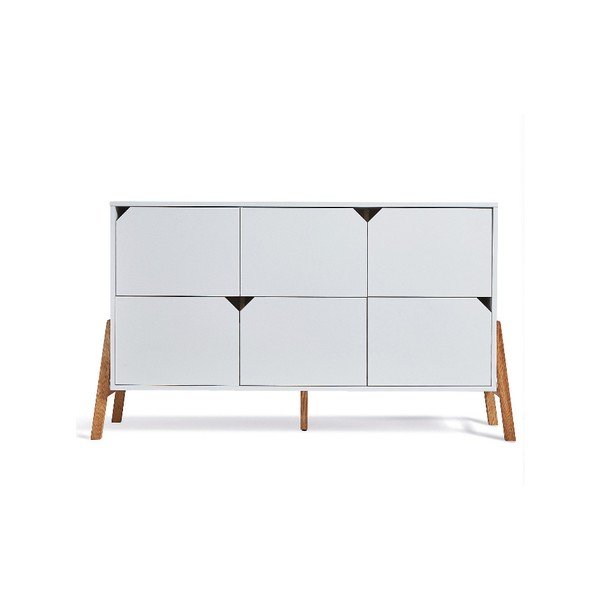 Balta kumode ar 6 atvilktnēm BELLAMY Lotta-image-1