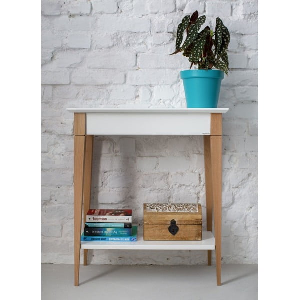 Balts konsoles galds Ragaba Mimo, platums 65 cm-image-1