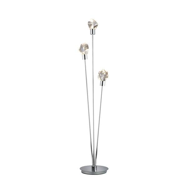 Sudraba krāsas LED stāvlampa ar stikla abažūru (augstums 150 cm) Verano – Trio Select-image-2