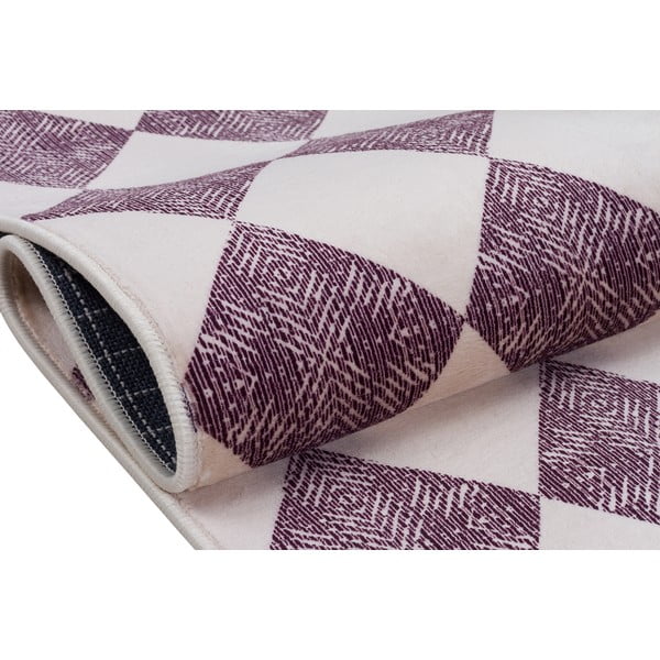 Violets/bēšs mazgājams paklājs 160x100 cm – Vitaus-image-1