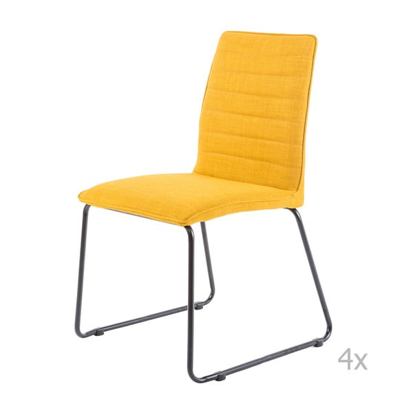 4 dzeltenu ēdamistabas krēslu komplekts sømcasa Vera
