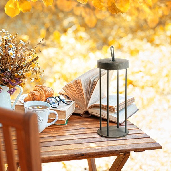 Melna LED galda lampa (augstums 36 cm) Kante – Fischer & Honsel-image-1