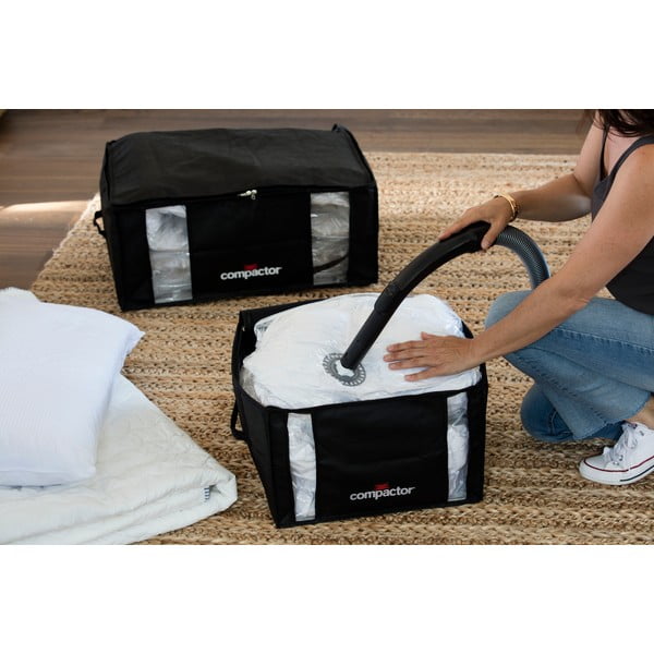 Melna drēbju uzglabāšanas kaste Compactor XXL Black Edition 3D Medium, 125 l-image-1