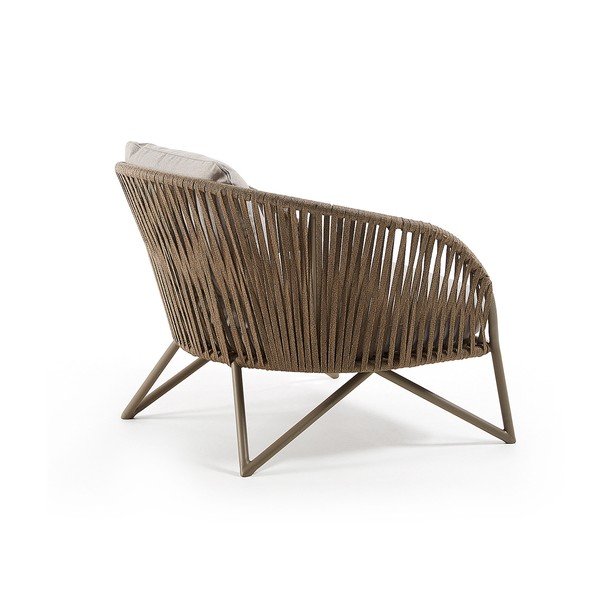 Gaiši pelēks/brūns metāla dārza atpūtas krēsls Branzie – Kave Home-image-3