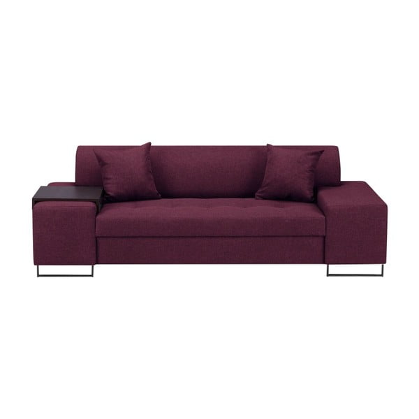 Violets dīvāns ar melnām kājām Cosmopolitan Design Orlando, 220 cm