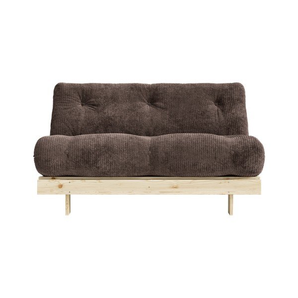 Tumši brūns velveta salokāms dīvāns 140 cm Roots – Karup-image-3