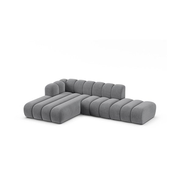 Gaiši pelēks stūra dīvāns (ar kreiso stūri) Lupine – Micadoni Home-image-1