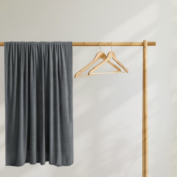 Tumši pelēka mikrošķiedras sega DecoKing Mic, 150 x 200 cm-image-4