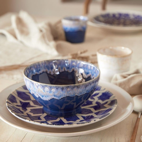 Zilas māla bļodas (4 gab.) ø 15 cm Latte – Costa Nova-image-1