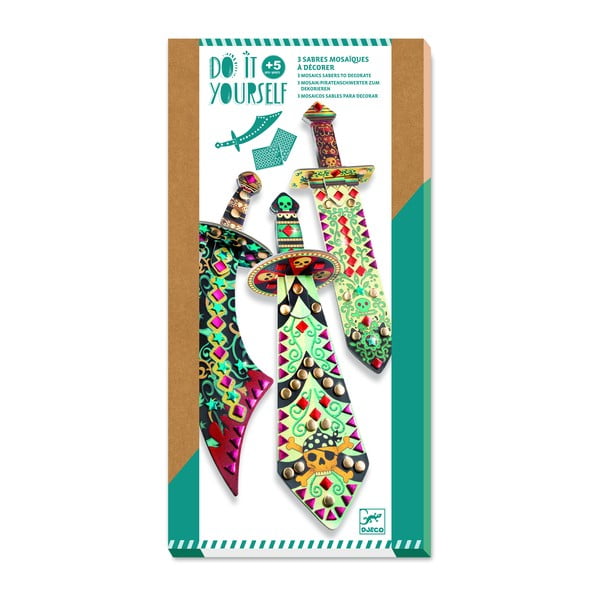 Komplekts 3 bruņinieku zobenu izgatavošanai Djeco Knight-image-3