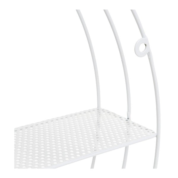 Balts daudzlīmeņu sienas plaukts 50 cm – Casa Selección-image-2