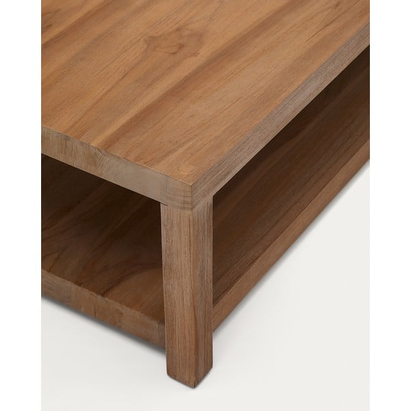 Dabīga toņa tīkkoka masīvkoka žurnālgaldiņš 90x90 cm Sashi – Kave Home-image-4