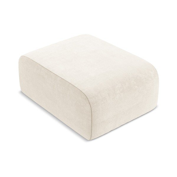 Bēšs kāju soliņš no šenila auduma Lani – Makamii-image-1