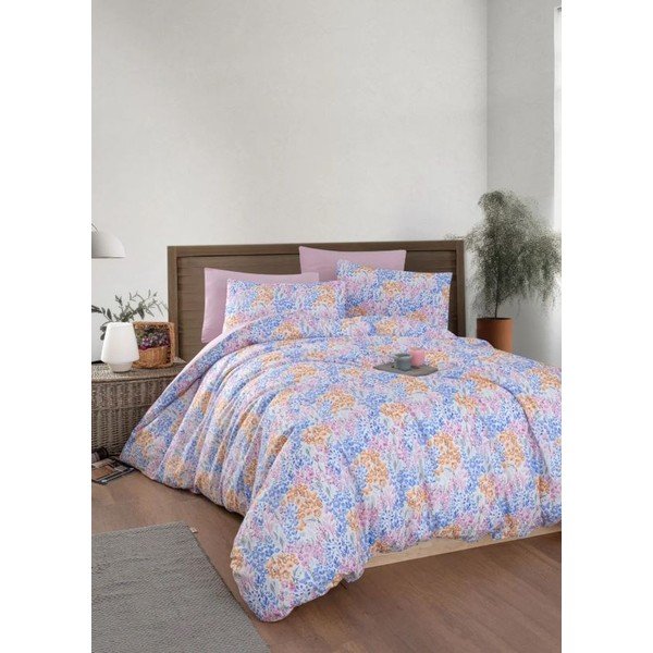 Rozā/violeta divguļamā gultas veļa ar palagu 160x220 cm Colorful – Mila Home-image-2