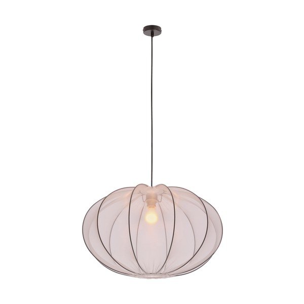 Balta piekaramā lampa ar auduma abažūru ø 60 cm Mellow – Candellux Lighting-image-3