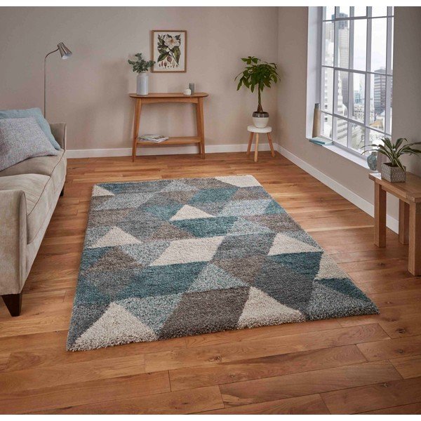 Pelēks un zils paklājs Think Rugs Royal Nomadic Grey &Teal, 160 x 220 cm-image-1
