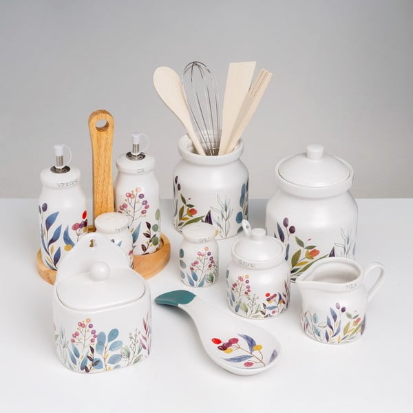 Koka virtuves piederumu komplekts (4 gab.) ar statīvu Berries – Casa Selección-image-1