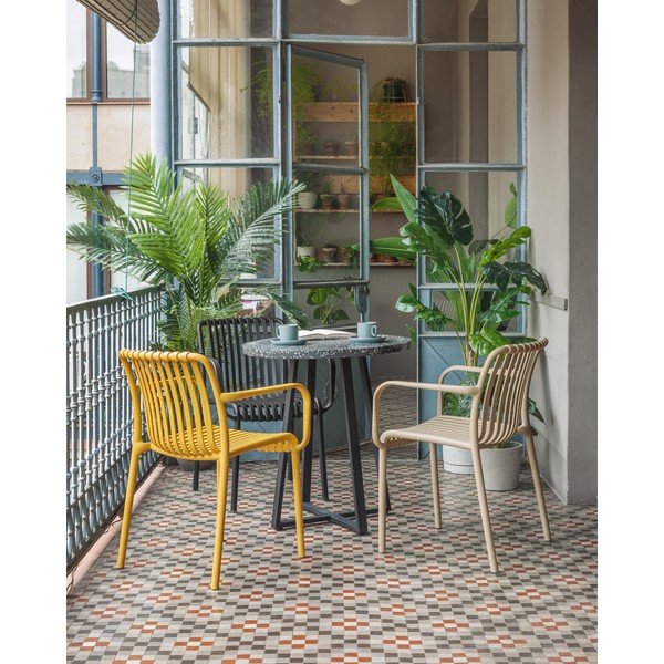 Sinepju dzeltens dārza krēsls Kave Home Isabellini-image-1