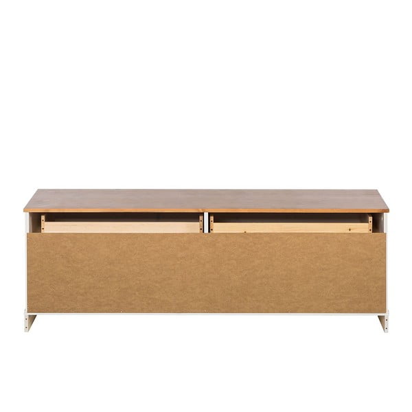 Balts priedes masīvkoka TV galdiņš 137x47 cm Anita – Støraa-image-4