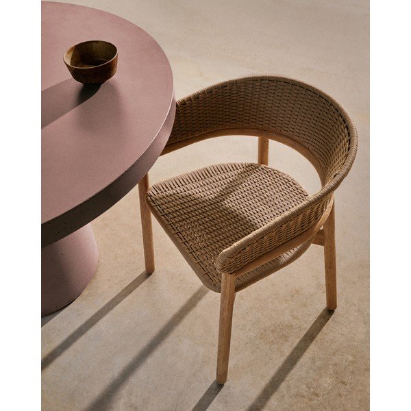 Dabīga toņa masīvkoka dārza krēsls Arinella – Kave Home-image-1