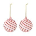 Stikla Ziemassvētku eglītes bumbiņas (2 gab.) ø 8 cm Zwirl – Bloomingville