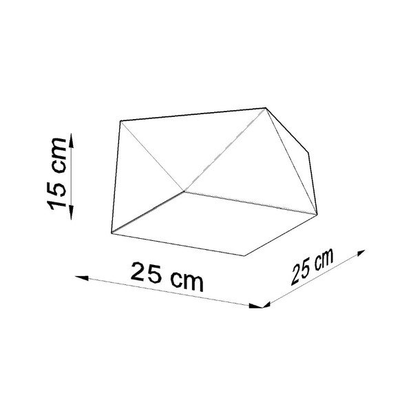 Melna griestu lampa 25x25 cm Koma – Sollux-image-3